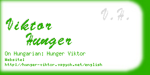 viktor hunger business card